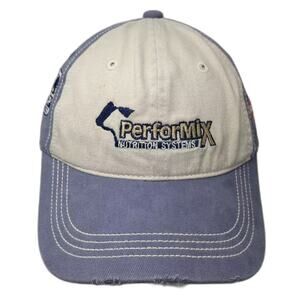 District Threads Baseball Cap Blue White OS PerforMix Nutrition Strapback Hat